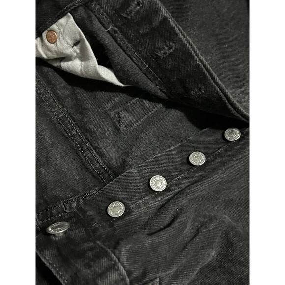 Vtg 90s Levi's 501 XX Women's Black Denim Jeans Button Fly Faded 30x32 (29x32.5) - Picture 9 of 16